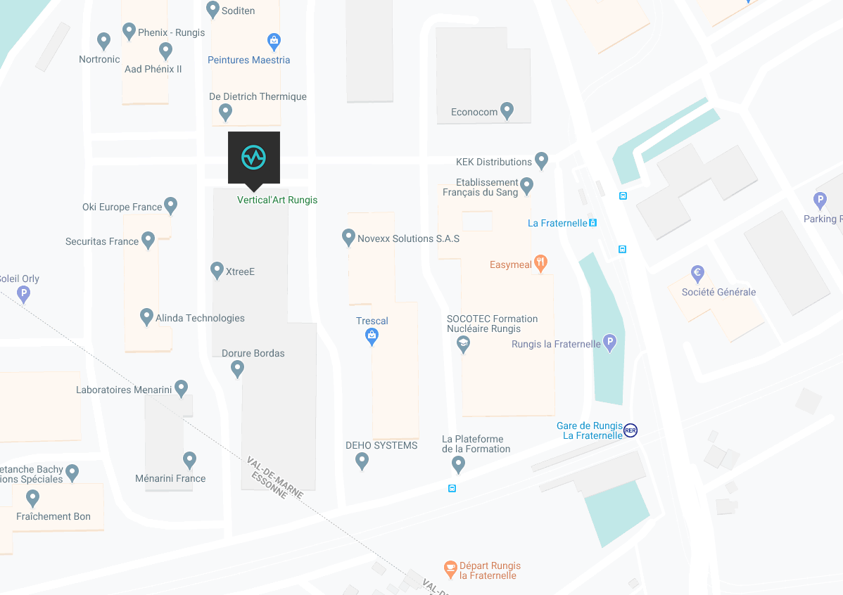 Carte emplacement de la salle de bloc rungis