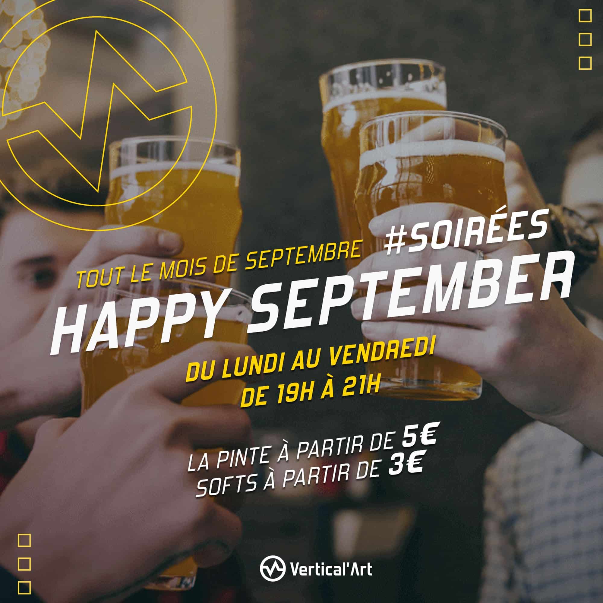 Happy September : La pinte de bière à 5€ toute la semaine à Vertical'Art Rungis !