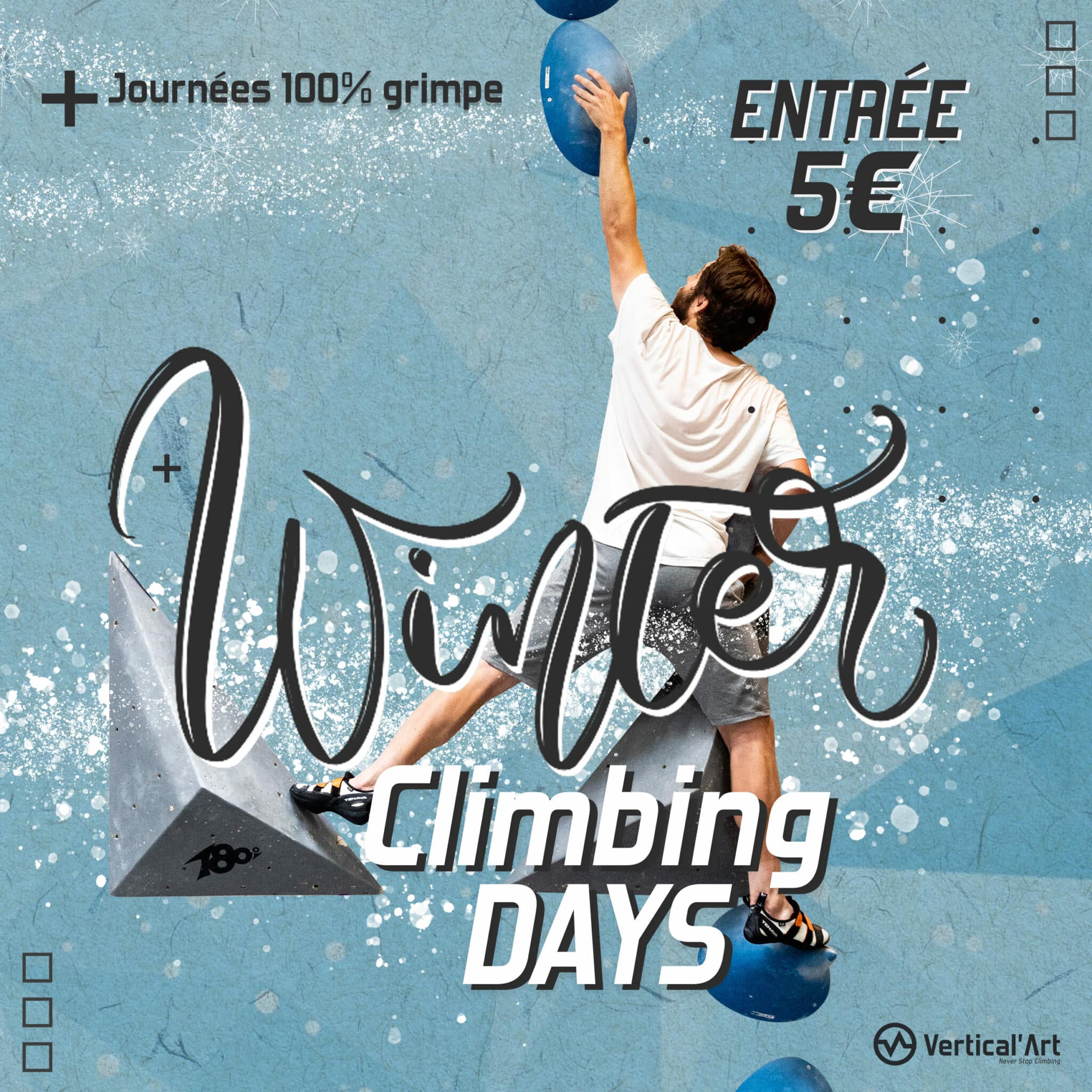 Winter Climbing Days à Vertical’Art Rungis, escalade à 5€ pour tous pendant les vacances d'hiver